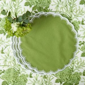 Artisan crafted linen <b>table</b> placemat with fine embroidery <b>work</b> <b>for</b> premium dining <b>home</b> decor reusable washable - Product Image 6