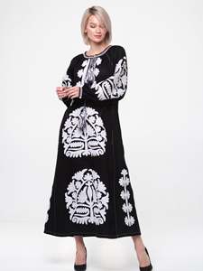 Vestidos de Lino Bordados para Mujer, Estilo Bohemio, Maxi, Casual, Cuello en V, Manga Abullonada, Color Sólido, para Invitadas de Boda, Verano 2024 - Product Image 5