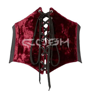 Ceinture Corset Gothique à Lacets pour Affiner la Taille |   Fabricant de Corsets en Velours pour Femmes en Gros - Product Image 6