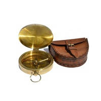 Modern Compass Navigational Brass Pocket Nautical Instrument Polished Home Decoration Wedding