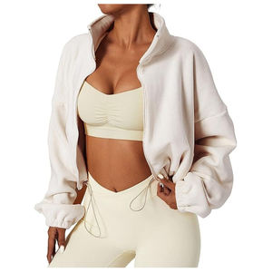 Automne hiver sweats à capuche mode couleur unie décontracté demi fermeture éclair col roulé polaire fermeture éclair dames Streetwear femme sweats à capuche pour femme - Product Image 6