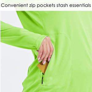 Camiseta Ligera con Capucha para Mujer, Manga Larga, para Correr, Yoga, Ejercicio, Cuello Tipo Capucha y Orificios para Pulgares - Product Image 5