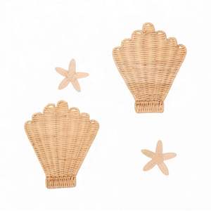 งานศิลปะติดผนังสไตล์โบฮีเมียนจากเปลือกหอยหวายธรรมชาติ สำหรับตกแต่งห้องเด็กอ่อน  ตกแต่งบ้านแบบนุ่มนวล เป็นมิตรกับสิ่งแวดล้อม - Product Image 1