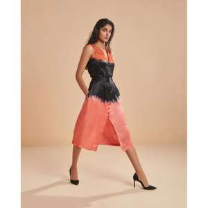 Robe Kaftan Longue Femme Élégante et Décontractée à Taille Naturelle, Lavable, Boutonnée sur le Devant avec Fente, Idéale pour les Fêtes - Product Image 3