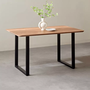 Nouveauté, design haut de gamme en bois et métal, table basse centrale multifonctionnelle, extensible et relevable avec pieds en métal - Product Image 2