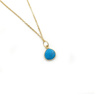 925 plata esterlina turquesa 10mm collar de piedras preciosas conjunto de bisel collar de piedras preciosas en forma de corazón para mujer joyería regalo para ella - Product Image 5