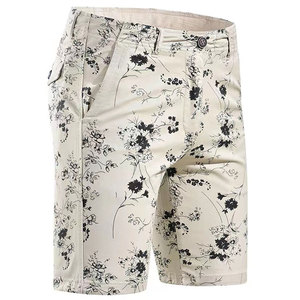 Short en toile pour homme à taille moyenne avec logo personnalisé 100% polyester motif solide impression par transfert par sublimation taille élastique séchage rapide - Product Image 4