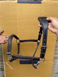 เชือกแขวนคอหนังสัตว์แฟนซีพร้อมแผ่นรองนุ่มฮาร์ดแวร์ทองเหลืองแข็งสะดวกสบายและทนทานสำหรับการขี่ม้า - Product Image 3