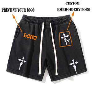 Pantalones Cortos Premium con Lavado Ácido, 100% Algodón, Estilo Vintage, Logotipo Personalizado OEM, Ropa Urbana Informal de Verano para Hombre y Mujer, DDP - Product Image 3