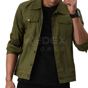 Veste d'hiver pour hommes de conception personnalisée OEM de haute qualité avec logo Veste en jean 100% coton Nouveau design pour hommes - Product Image 1