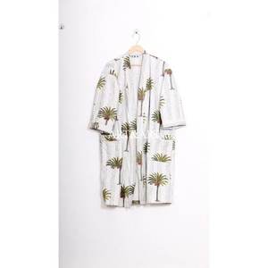 Women's <b>Kimono</b> Style Kantha Cotton tree Print Handmade Oversized Summer Boho <b>Maxi</b> Gown Bathrobe Casual <b>Dresses</b> Wholesale - Product Image 1