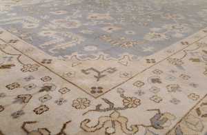 Tapis en laine Oushak Oriental gris fait à la main grand 10x14 Design de salon traditionnel personnalisable pour l'exercice - Product Image 2