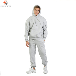 Sweat à capuche personnalisé MESS SPORTS avec logo, en coton uni, coupe ajustée, pour jogging, survêtements de sport pour hommes, vente en gros, coupe-vent, respirant - Product Image 3