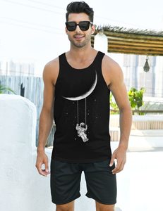 3D Print Mens Tank Top 100 Cotton Fabric Sleeveless Gym <b>Vest</b> Breathable Quick Dry Summer Wear Ideal For Fitness And Sports - Product Image 2