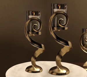 Le bougeoir moderne de style feuille vintage ajoute une touche élégante, chaleureuse et confortable à n'importe quel espace - Product Image 1