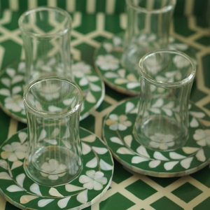 Juego de Posavasos Cuadrados de Estilo Árabe Clásico Hechos a Mano, Color Personalizado para Servir Té Elegante, Mesa de Café, Ramadán - Product Image 5