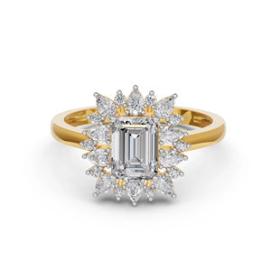 Bague de mariage en or massif 10 carats pour femme 1.65Cts VS Clarity EF Color Lab Grown Cut Diamond IGI Certified Cadeaux de fiançailles pour les fêtes - Product Image 1