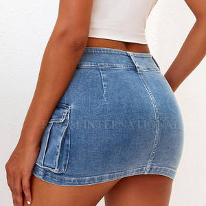 Nouvelles jupes en jean de style moderne, confortables, 100% coton, prix bas, vente en gros - Product Image 2