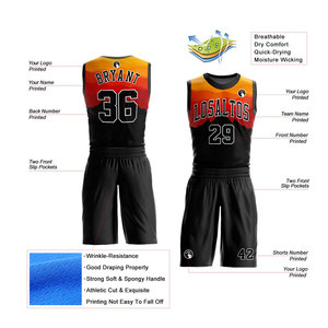 2025 uniformes de baloncesto juveniles personalizados de alta calidad último diseño conjuntos transpirables al por mayor - Product Image 4