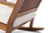 Chaise à bascule classique et moderne en bois avec glissières incurvées pour la relaxation intérieure et extérieure directement Fabricant de meubles du Vietnam