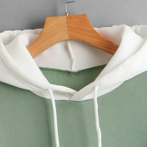 Sweat à capuche en molleton 100% coton pour homme, saison hivernale, coupe classique, ourlet côtelé, design discret, uni teint, REVOLUTIONARS, léger - Product Image 4