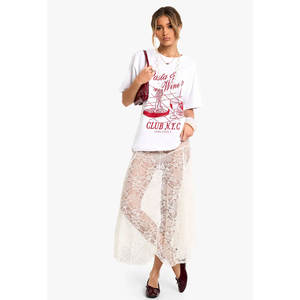 Venta al por mayor de alta calidad camiseta en blanco logotipo personalizado mujer algodón camiseta manga corta casual Top para impresión y marca - Product Image 3