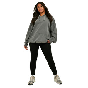 Sudaderas con Capucha de Algodón de Corte Cuadrado, Secado Rápido y Ecológicas para Mujer de Talla Grande, con Bolsillo Tipo Canguro, Diseño Personalizable y Opciones de Impresión - Product Image 3