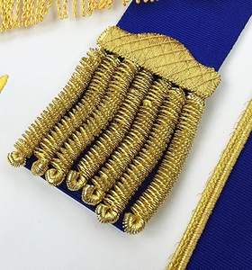Light Masonic Regalia Set Custom Embroidered <b>Apron</b> Sash and Collar for Freemason Officers - Product Image 4