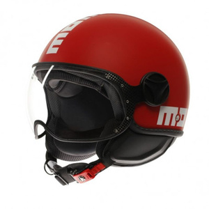 Casque de moto jet classique tout-terrain Momo Design FGTR, demi-face, taille XL, avec fermeture rapide et visière, état neuf - Product Image 1