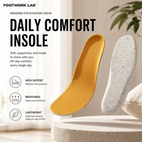 Semelles orthopédiques de sport pour fasciite plantaire - Soutien de la voûte plantaire, mousse PU écologique + maille, amorti antichoc, marque LAB FOOTWORK