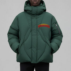 Chaqueta Bomber con Capucha para Hombre, Personalizable con Logotipo, para Invierno, Impermeable, Forrada de Lana, Estilo Casual para Exteriores, Estilo Urbano - Product Image 4