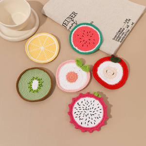 Adornos de Frutas Tejidos a Crochet, Coloridos, de Fresa, Manzana y Plátano, Decoración para el Hogar, Juguetes de Simulación para Niños - Product Image 1