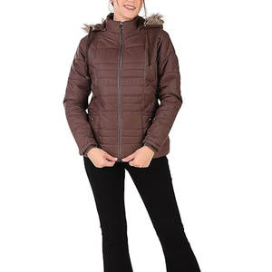 Women's Custom Logo Embroidered Zip-Up Waterproof Padded Bomber Jacket Winter Windbreaker Bubble Design Solid - Product Image 2