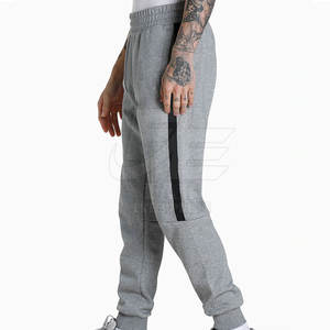 Pantalon de survêtement décontracté pour homme en coton délavé avec taille élastique, logo personnalisé, coupe droite – Doux et résistant - Product Image 3