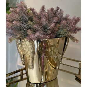 Florero de Aluminio de Estilo Moderno con Acabado Dorado Antiguo, Floreros Cónicos para Decoración de Mesa y Suelo, Florero de Metal - Product Image 5