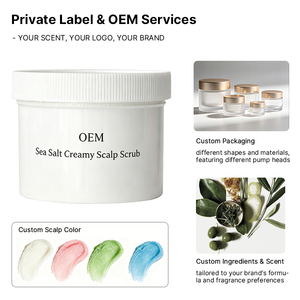 Gommage capillaire au sel marin à marque privée, nettoyage en profondeur, anti-pelliculaire, exfoliant, traitement capillaire, <span class=keywords><strong>shampoing</strong></span> pour cuir chevelu gras, OEM - Product Image 5