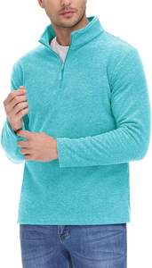 Jersey de manga larga con cremallera para hombre, chaqueta de trabajo para invierno, cuello levantado, forro polar acogedor, combina estilo de camisa de Golf - Product Image 3