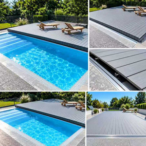 Automatic <b>Sliding</b> Wooden <b>Pool</b> Deck Cover Customized Size Swimming <b>Pool</b> Protection System Outdoor <b>Pool</b> - Product Image 3