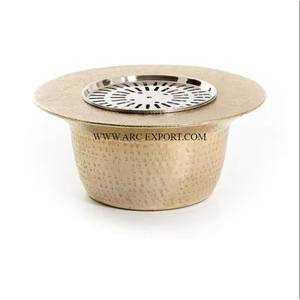 Chauffage Dallah de cuisine décoratif de table en or poli au design unique Théière en métal de haute qualité Chauffage Dallah Fournisseur en gros - Product Image 2