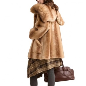 Nouvelle veste d'hiver pour femmes en coton avec doublure en fourrure, col en fourrure, taille ajustable, parka longue à capuche, taille plus M-6XL - Product Image 1