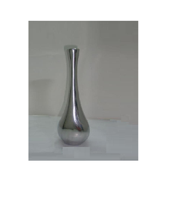 Vase à fleur moderne en fonte d'aluminium avec finition polie miroir Vase de table fait à la main pour la décoration de la maison - Product Image 1