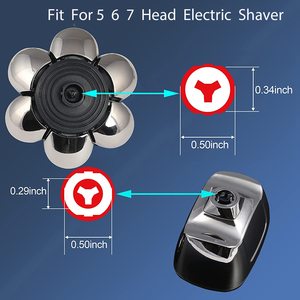 Lames de rasoir électrique rechargeables argentées, tête de rasoir rotative pour hommes chauves - Utilisation visage et corps, fonction étanche et lavable - Product Image 5