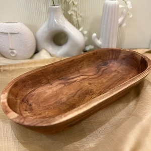 Cuenco para servir velas y masa de madera de Acacia de lujo, hecho a mano, madera Real Natural, característica sostenible para fiestas - Product Image 5