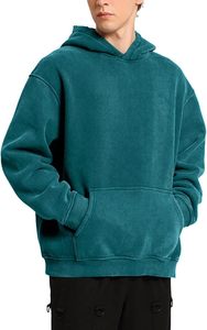 Sudadera con Capucha de Algodón Lavado de Alta Calidad, Sudadera Extra Grande de Felpa Suave, Color y Logotipo Personalizables Disponibles, Fabricante de Sudaderas Urbanas - Product Image 3