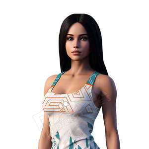 Camiseta sin mangas para mujer con logo personalizado en la parte delantera, tejido de punto, poliéster/algodón, alta calidad, superventas, mejor precio - Product Image 3