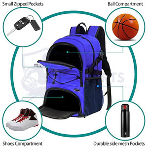 Sac de basketball en polyester durable, léger, confortable, avec fermeture éclair lisse, logo personnalisé imprimé, meilleur fournisseur, best-seller - Product Image 5