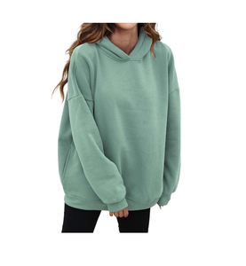 Sweat à capuche épais de haute qualité pour femmes Logo personnalisé en molleton de coton respirant sur le devant pour l'hiver - Product Image 3