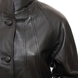 Chaqueta de Cuero para Mujer, para Uso Casual, de Primera Calidad, con Cierre Frontal, Chaquetas de Cuero para Damas - Product Image 4