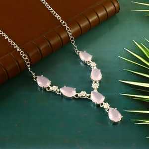 Collar de Perlas Estilo Religioso, Cadena de Eslabones Plateada, Joyería, Regalos para Mujeres, Boda, Compromiso, Fiesta - Product Image 3