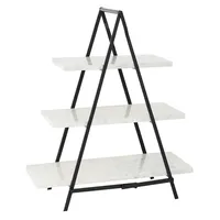 Support à gâteau réglable en aluminium à 3 niveaux pour les fêtes de mariage et la décoration intérieure Design polyvalent et durable